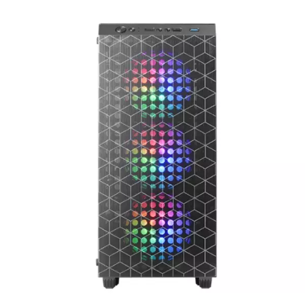&divide; Caja atx mars gaming mcmag negra frontal doble rejilla magnetica lateral cristal te