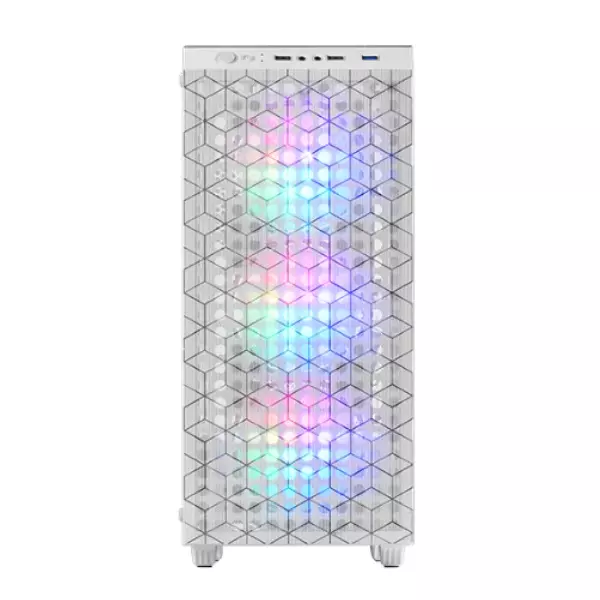&divide; Caja atx mars gaming mcmagw blancafrontal doble rejilla magnetica lateral cristal t