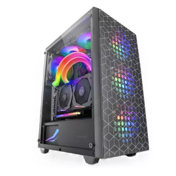 &divide; Caja atx mars gaming mcmag negra frontal doble rejilla magnetica lateral cristal te