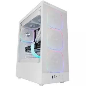 &divide; Caja atx mars gaming mcnebulaw lateral cristal templado frontal mesh gpu 302mm blanco