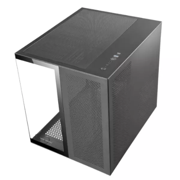 &divide; Caja microatx cube gaming mars gaming mcnovam negra doble panel de cristal templado doble camara rej