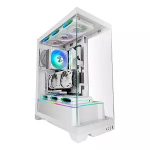 &divide; Caja atx mars gaming mcprismaw blanco triple cristal templado gpu max. 430mm 4x2.5