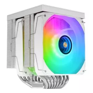 &divide; Ventilador con disipador de cpu mars gaming mcpulcdprow tdp 380w doble torre lcd argb blanco