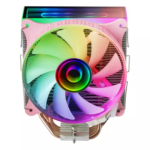 &divide; Ventilador con disipador de cpu mars gaming mcpu-vr pink dise?o doble espejo infinito 4 headpipes td