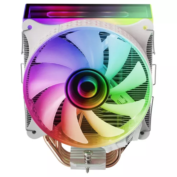 &divide; Ventilador con disipador de cpu mars gaming mcpu-vr white dise?o doble espejo infinito 4 headpipes t