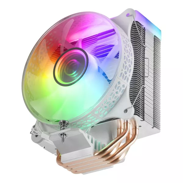 &divide; Ventilador con disipador de cpu mars gaming mcpu-vr white dise?o doble espejo infinito 4 headpipes t