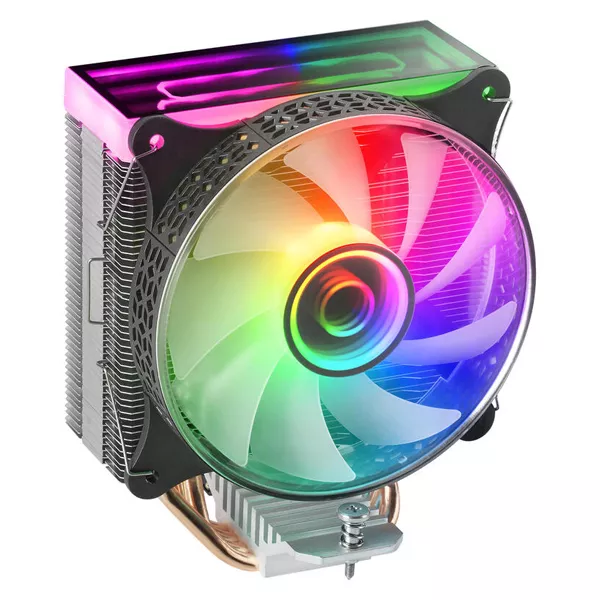 &divide; Ventilador con disipador de cpu mars gaming mcpu-vr black dise?o doble espejo infinito 4 headpipes t