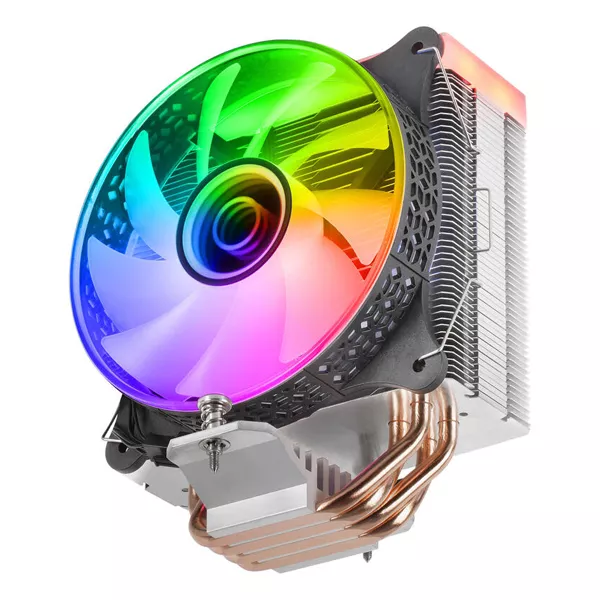 &divide; Ventilador con disipador de cpu mars gaming mcpu-vr black dise?o doble espejo infinito 4 headpipes t