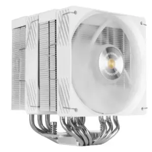 &divide; Ventilador con disipador de cpu mars gaming mcpux26prow tdp 350w doble torre pwm fdb blanco