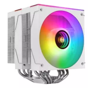 &divide; Ventilador con disipador de cpu mars gaming mcpux26w tdp 350w doble torre pwm argb blanco