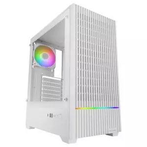 &divide; Caja atx mars gaming mc-quantum doble cristal templado argb gpu 335mm blanco