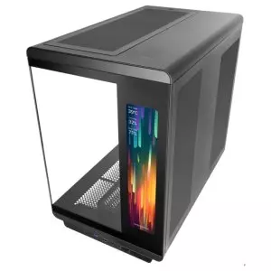 &divide; Caja atx mars gaming mc-revmax pantalla lcd 11.8" cristal templado 4x ventiladores argb negro