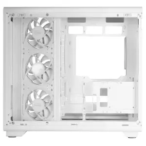&divide; Caja atx mars gaming mc-revmaxw pantalla lcd 11.8" cristal templado 4x ventiladores argb blanco