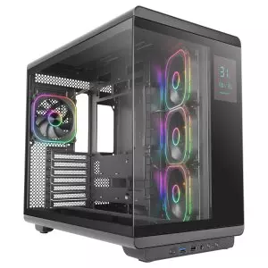 &divide; Caja atx mars gaming mc-revpro pantalla lcd 4.3" cristal templado 4x ventiladores argb black