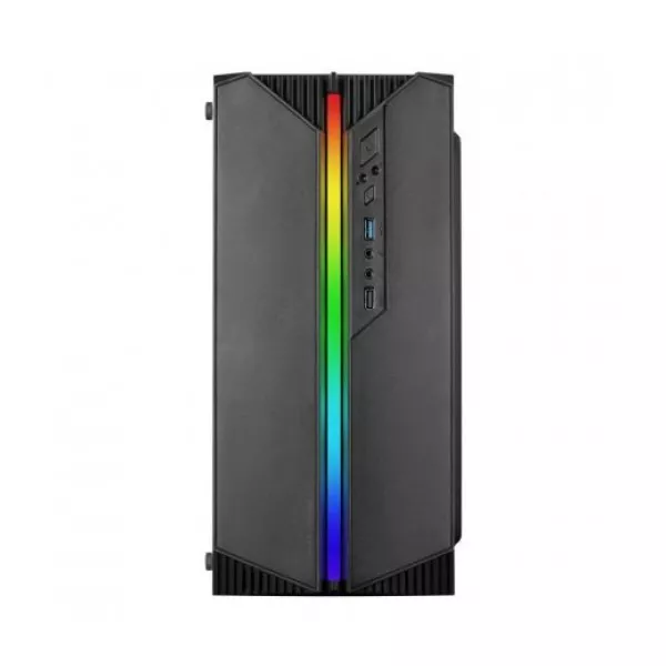&divide; Caja microatx gaming mars gaming mc-s1 black frontal argb ventilador traser frgb ventana lateral sin