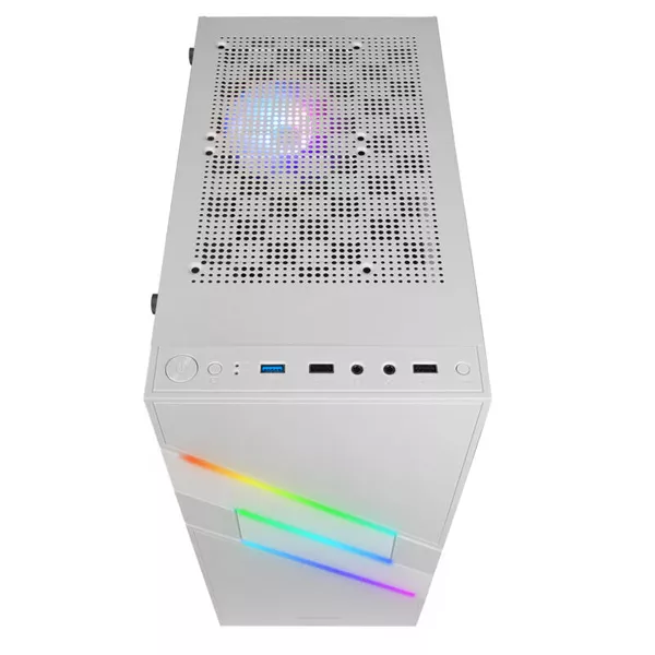 &divide; Caja atx mars gaming mc-u3 white xl frontal argb con ventilador trasero sincronizad