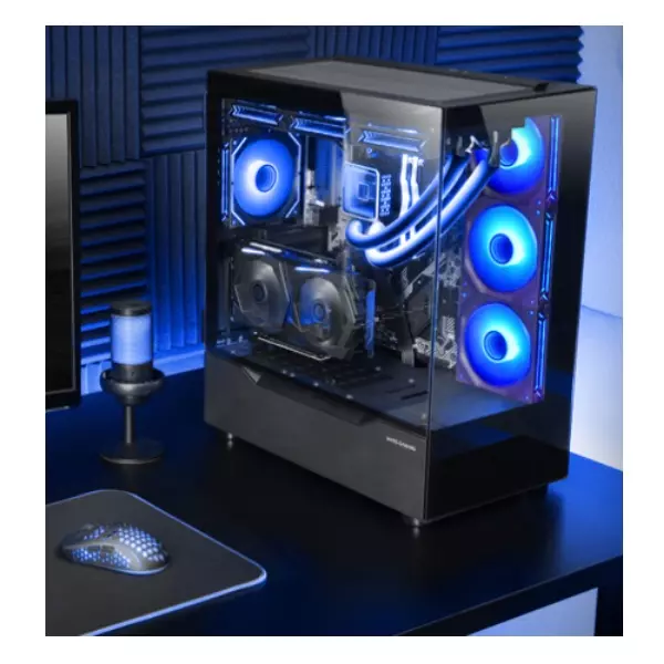 &divide; Caja e-atx mars gaming mc-ult xxl black frontal y lateral de cristal templado sin fuent