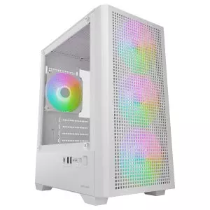 &divide; Caja microatx mars gaming mc-vectorw gpu max 282mm cristal templado mesh argb usb-c blanco