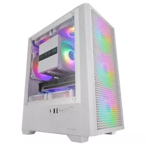 &divide; Caja microatx mars gaming mc-vectorw gpu max 282mm cristal templado mesh argb usb-c blanco