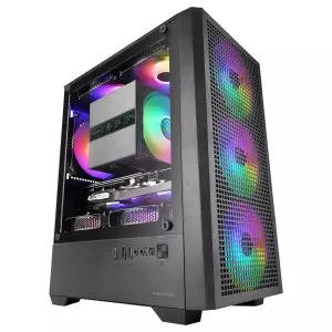&divide; Caja microatx mars gaming mc-vector gpu max 282mm cristal templado mesh argb usb-c negra