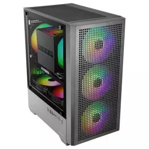 &divide; Caja microatx mars gaming mc-vector gpu max 282mm cristal templado mesh argb usb-c negra