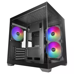 &divide; Caja microatx mars gaming mc-view3 gpu max 330mm cristal templado panoramico argb usb-c negra