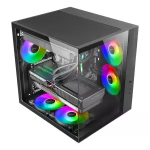 &divide; Caja atx cube mars gaming mcvone negra cristal continuo gpu 334mm 1x3.5 2x2.5