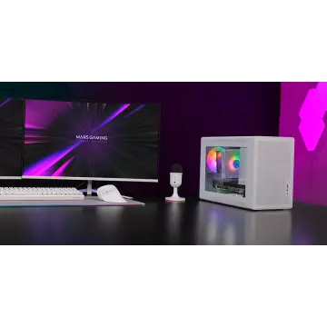 &divide; Caja microatx mars gaming mcxps cristal templado mesh gpu 280-360mm 1x3.5 2x2.5 blanco
