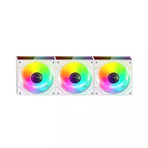 &divide; Kit 3xventilador interno argb mars gaming mf3dprokit blanco 120mm argb argb hub rf remote