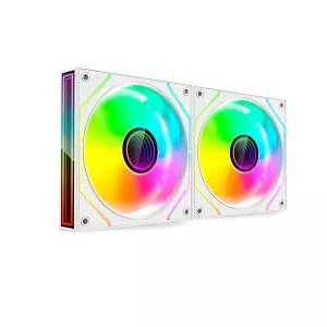 &divide; Kit 2xventilador interno argb mars gaming mf3dprox2 blanco 120mm argb 360? pwm
