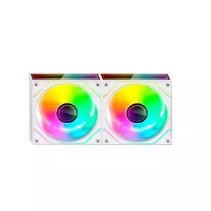 &divide; Kit 2xventilador interno argb mars gaming mf3dprox2 blanco 120mm argb 360? pwm