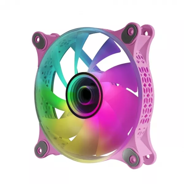 &divide; Ventilador interno mars gaming mf-3dp 120mm 12dba argb pwm espejo infinito rosa