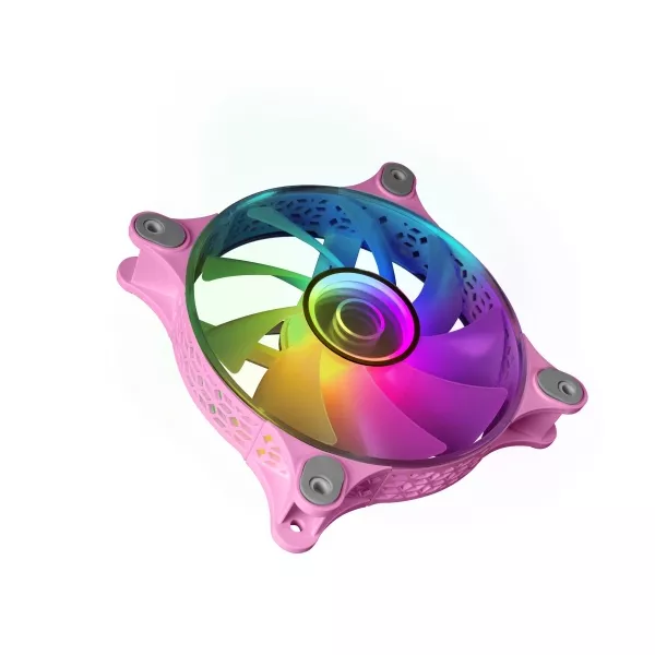 &divide; Ventilador interno mars gaming mf-3dp 120mm 12dba argb pwm espejo infinito rosa