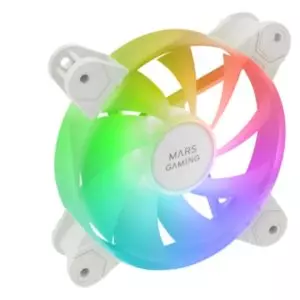 &divide; Kit 4xventilador interno argb mars gaming mf4aw 120mm sin marco rodamiento fdb blanco