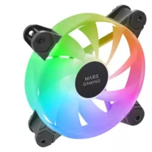 &divide; Kit 4xventilador interno argb mars gaming mf4a 120mm sin marco rodamiento fdb negro