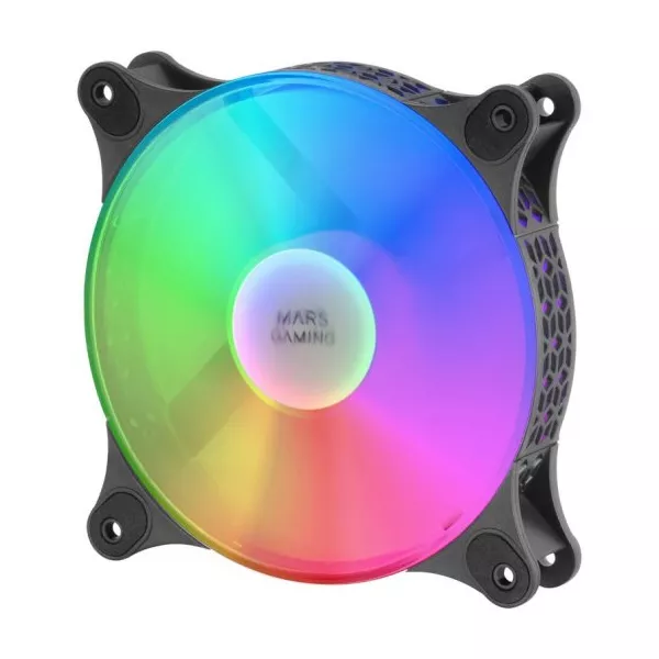 &divide; Kit 2xventilador interno frgb mars gaming mf-duo black 12x12cm ultrasilenciosos 15db iluminacion frg