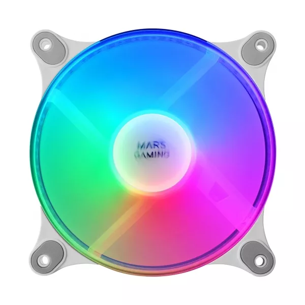 &divide; Kit 2xventilador interno frgb mars gaming mf-duo white 12x12cm ultrasilenciosos 15db iluminacion frg