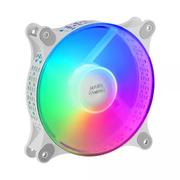 &divide; Kit 2xventilador interno frgb mars gaming mf-duo white 12x12cm ultrasilenciosos 15db iluminacion frg
