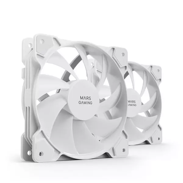 &divide; Ventilador interno mars gaming mf-prox2w (pack 2) 120mm 12dba 3-pin/molex fdb blanco