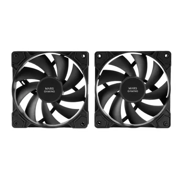 &divide; Kit 2xventilador interno mars gaming mf-pwmx2 black rodamientos de fluido dinamico sistema pwm