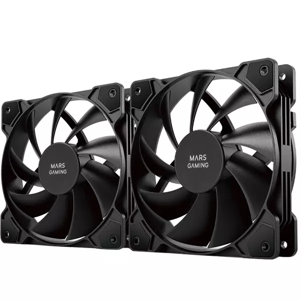 &divide; Kit 2xventilador interno mars gaming mf-pwmx2 black rodamientos de fluido dinamico sistema pwm