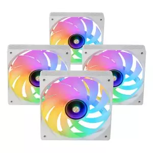 &divide; Ventilador interno mars gaming mfsi4kitw (pack 4) 120mm 12dba argb pwm con hub blanco