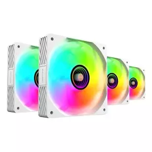 &divide; Ventilador interno mars gaming mfsi4kitw (pack 4) 120mm 12dba argb pwm con hub blanco