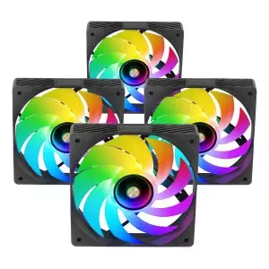 &divide; Kit 4xventilador interno argb mars gaming mf3dprokit negro 120mm argb hub rf remote