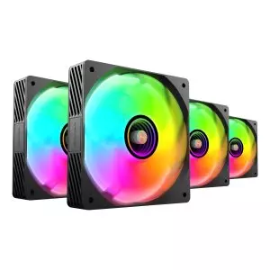 &divide; Kit 4xventilador interno argb mars gaming mf3dprokit negro 120mm argb hub rf remote