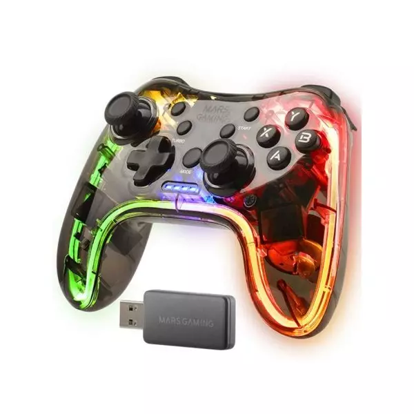 &divide; Gamepad inalambrico mars gaming mgp-24 adaptador usb 2.4gpro conexion usb-c multiplataforma 20 boton