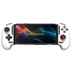 &divide; Gamepad bluetooth mars gaming mgpxpro bt+usb multiplataforma hall effect blanco
