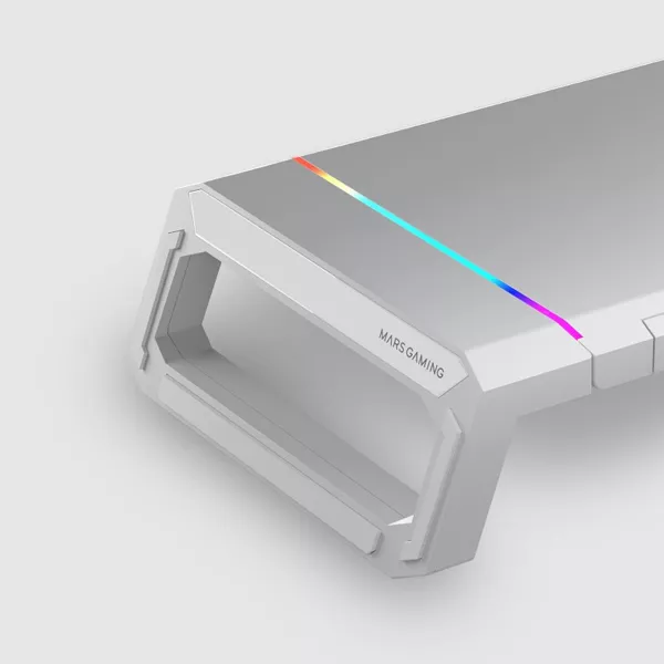 &divide; Stand de sobremesa para 1 pantallas mas gaming mgs-one wihte ajustable a 3 tama?os puerto usb 2.0 e