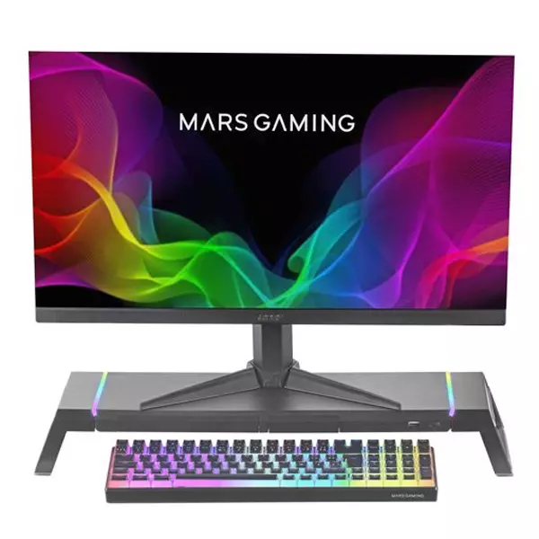&divide; Stand de sobremesa para 1 pantallas mars gaming mgs-one black ajustable a 3 tama?os puerto usb 2.0 e