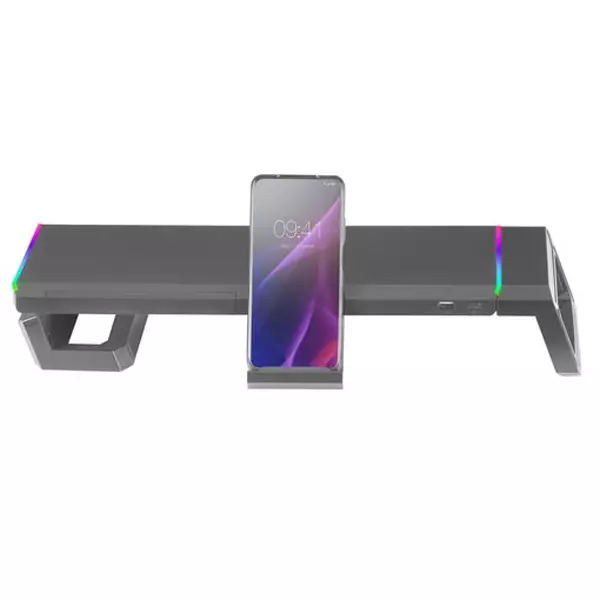&divide; Stand de sobremesa para 1 pantallas mars gaming mgs-one black ajustable a 3 tama?os puerto usb 2.0 e